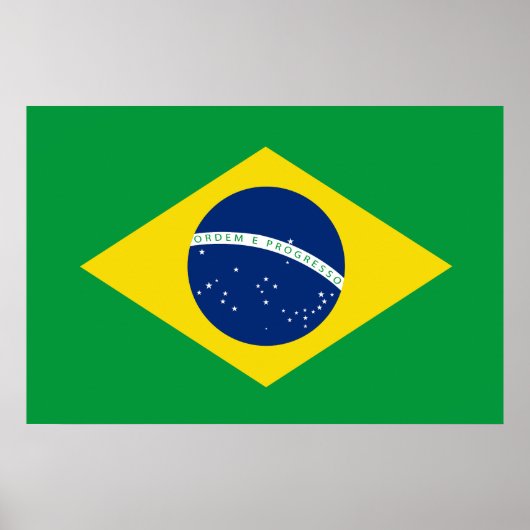 Braziliaanse vlag poster (Voorkant)