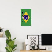 Braziliaanse vlag poster (Thuiskantoor)