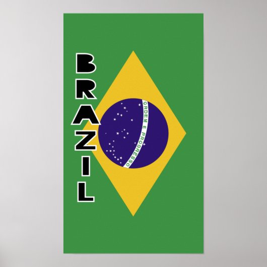 Braziliaanse vlag poster (Voorkant)