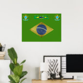 Braziliaanse vlag poster (Thuiskantoor)