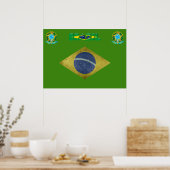 Braziliaanse vlag poster (Keuken)