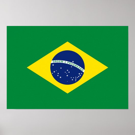 Braziliaanse vlag poster (Voorkant)