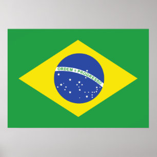 Braziliaanse vlag poster