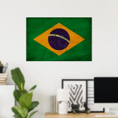 Braziliaanse vlag poster (Thuiskantoor)