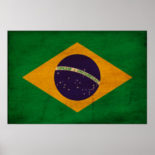 Braziliaanse vlag poster