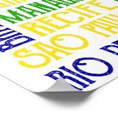 Braziliaanse vlag Poster Braziliaanse naam (Hoek)