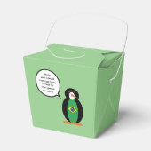 Braziliaanse vlag Pratende mevrouw Penguin geperso Bedankdoosjes (Voorkant Zijde)