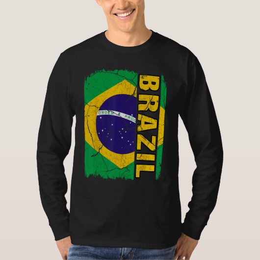  Braziliaanse vlag Pride Roots Heritage T-shirt (Voorkant)