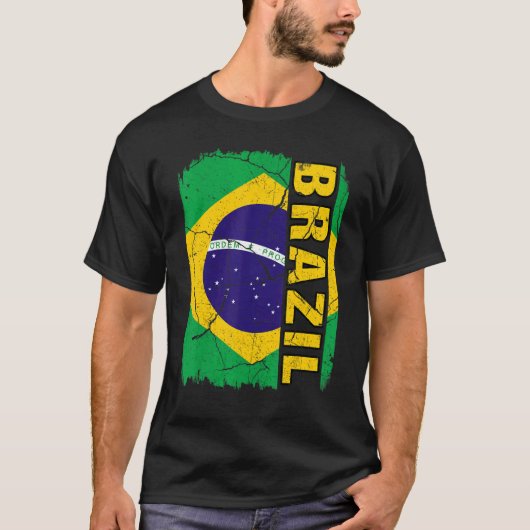  Braziliaanse vlag Pride Roots Heritage T-shirt (Voorkant)