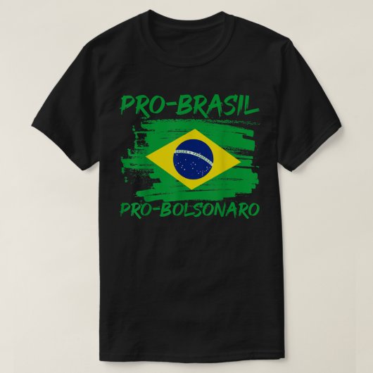 Braziliaanse vlag Pro Braziliaanse president Bolso T-shirt (Design voorkant)