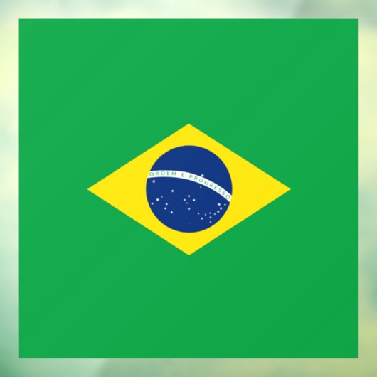 Braziliaanse vlag raamsticker (Vel 3)