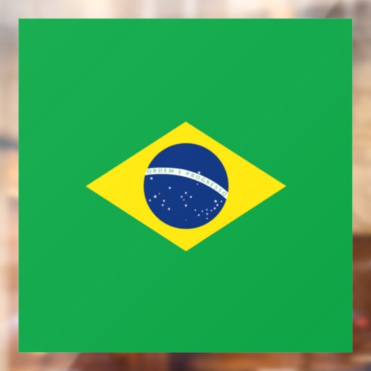 Braziliaanse vlag raamsticker (Vel 2)