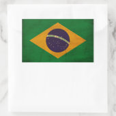 Braziliaanse vlag rechthoekige sticker (Tas)