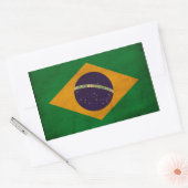 Braziliaanse vlag rechthoekige sticker (Envelop)