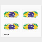 Braziliaanse vlag rechthoekige sticker (Vel)