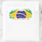 Braziliaanse vlag rechthoekige sticker (Tas)