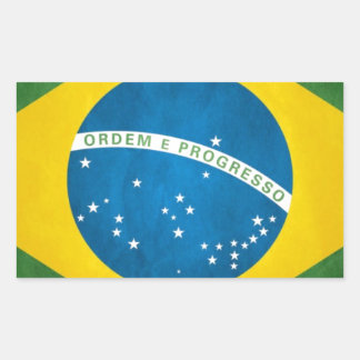 Braziliaanse vlag rechthoekige sticker