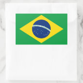 Braziliaanse vlag rechthoekige sticker (Tas)