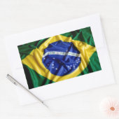 Braziliaanse vlag rechthoekige sticker (Envelop)