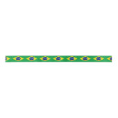 Braziliaanse vlag Ribbon Satijnen Lint (Voorkant)