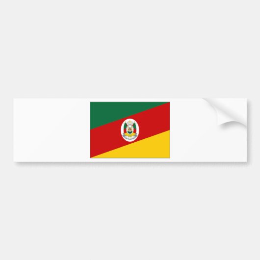 Braziliaanse vlag Rio Grande do Sul Bumpersticker (Voorkant)