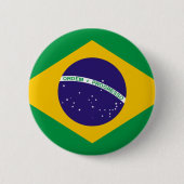 Braziliaanse vlag ronde button 5,7 cm (Voorkant)