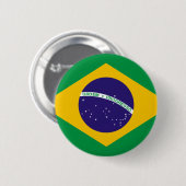 Braziliaanse vlag ronde button 5,7 cm (Voorkant /achterkant)