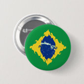 Braziliaanse vlag ronde button 5,7 cm (Voorkant /achterkant)