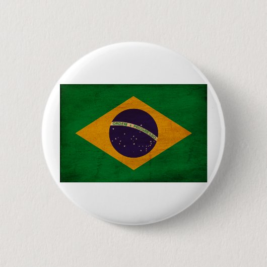Braziliaanse vlag ronde button 5,7 cm (Voorkant)