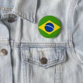Braziliaanse vlag ronde button 5,7 cm (In situ)