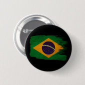Braziliaanse vlag ronde button 5,7 cm (Voorkant /achterkant)