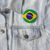 Braziliaanse vlag ronde button 5,7 cm (In situ)