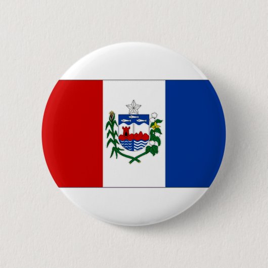 Braziliaanse vlag ronde button 5,7 cm (Voorkant)