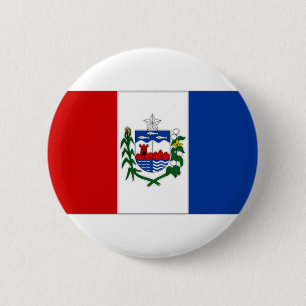 Braziliaanse vlag ronde button 5,7 cm