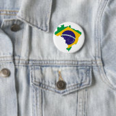 Braziliaanse vlag ronde button 5,7 cm (In situ)