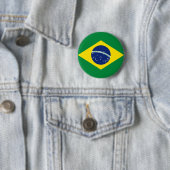 Braziliaanse vlag ronde button 5,7 cm (In situ)