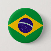 Braziliaanse vlag ronde button 5,7 cm (Voorkant)