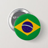 Braziliaanse vlag ronde button 5,7 cm (Voorkant /achterkant)