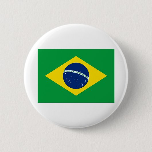 Braziliaanse vlag ronde button 5,7 cm (Voorkant)