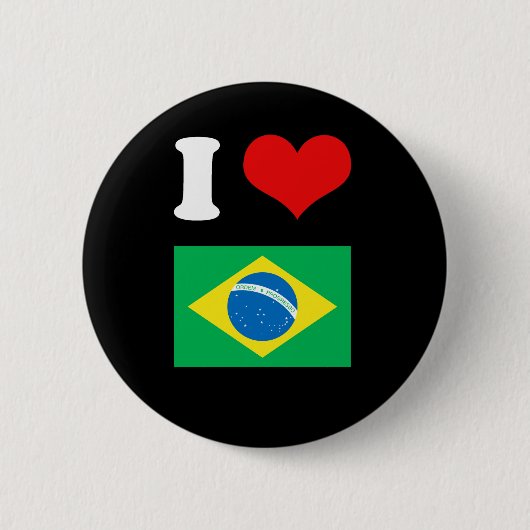 Braziliaanse vlag ronde button 5,7 cm (Voorkant)