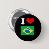 Braziliaanse vlag ronde button 5,7 cm (Voorkant /achterkant)