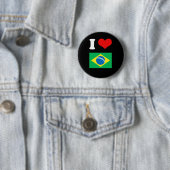 Braziliaanse vlag ronde button 5,7 cm (In situ)