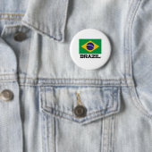 Braziliaanse vlag ronde button 5,7 cm (In situ)