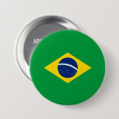 Braziliaanse vlag ronde button 7,6 cm (Voorkant /achterkant)