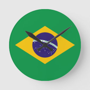 Braziliaanse vlag ronde klok