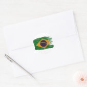 Braziliaanse vlag ronde sticker (Envelop)