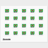 Braziliaanse vlag ronde sticker (Vel)