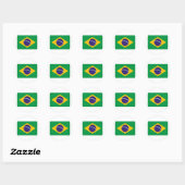 Braziliaanse vlag ronde sticker (Vel)