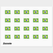 BRAZILIAANSE Vlag Ronde Sticker (Vel)