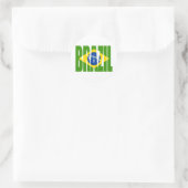 BRAZILIAANSE Vlag Ronde Sticker (Tas)